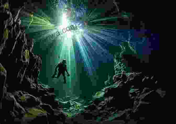 A Cave Diver Exploring A Submerged Cave, Showcasing The Beauty And Mystery Of The Underground World. DIAMONDS IN THE ROUGH (Cave Divers 21)