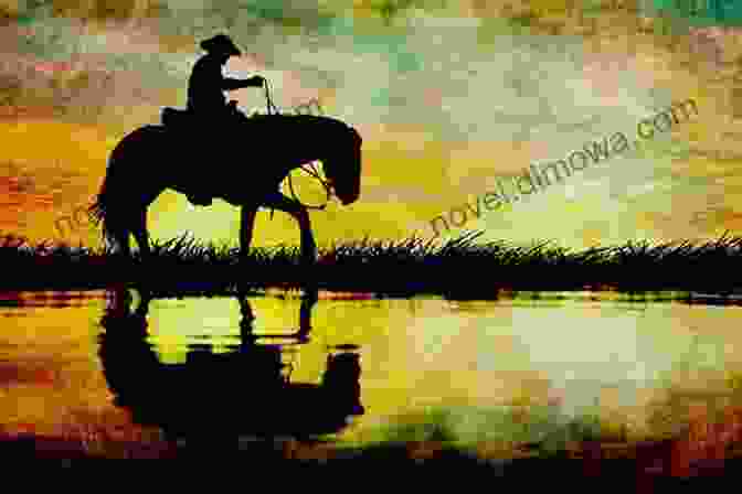 A Cowboy On Horseback Is Riding Through A Field Of Wildflowers, With A Silhouette Of Mountains In The Background THE CALL OF THE WILD WEST Ultimate Western Collection: 175+ Novels Short Stories In One Volume: Famous Outlaw Tales Cowboy Adventures Battles Gold Of The Mohicans Rimrock Trail Black Jack