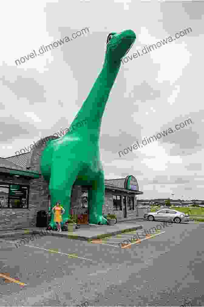 A Giant Fiberglass Statue Of A Playful Dinosaur Standing Proudly At A Roadside Attraction, Evoking A Sense Of Wonder And Amusement Kansas Curiosities 3rd: Quirky Characters Roadside Oddities Other Offbeat Stuff (Curiosities Series)