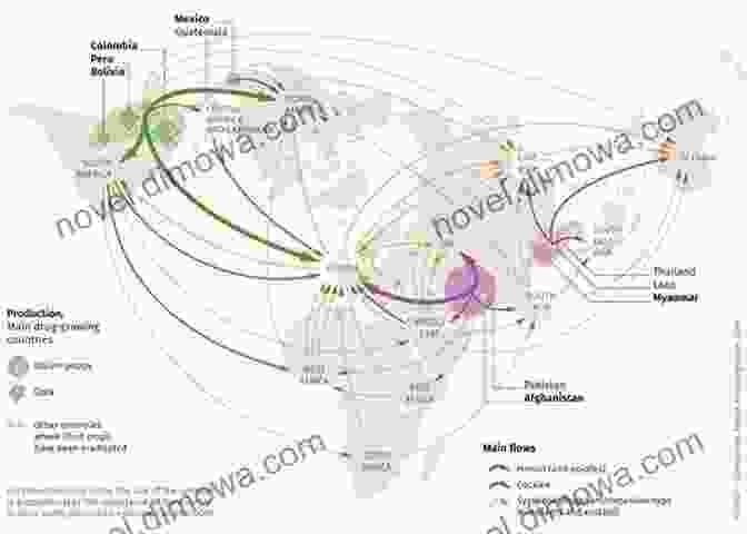 A Global Map Highlighting The Illicit Drug Trade Routes, Connecting Mexico To Various Countries Around The World The Mexican Drug War Samantha Shannon