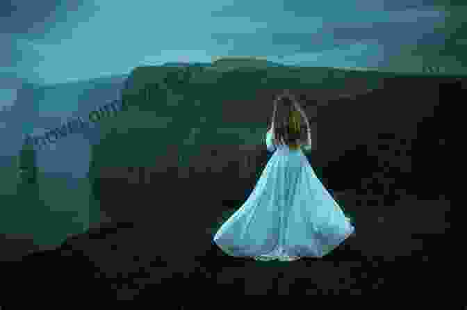 A Woman In A White Dress Stands On A Cliff Overlooking The Ocean. Following Ophelia Sophia Bennett