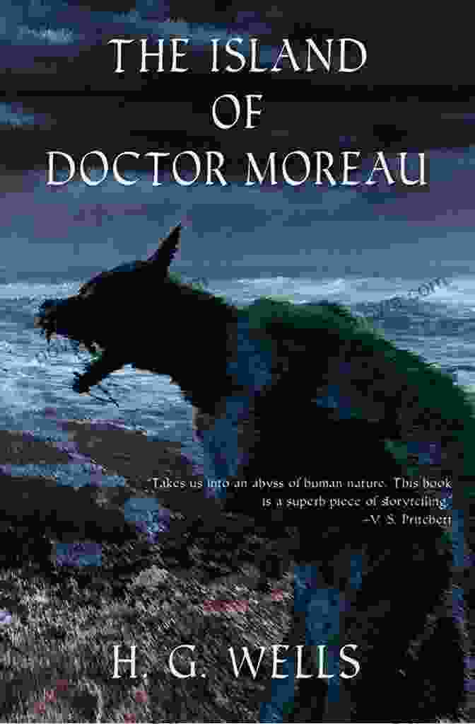 Dr. Moreau, A Brilliant But Morally Bankrupt Scientist, Observing A Shadowy Figure Through A Microscope. Life S Real Monster: Who Is The Real Monster?